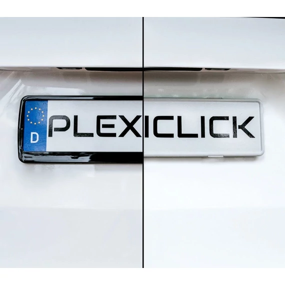 Plexiclick - átlátszó magyar rendszámtábla tartó